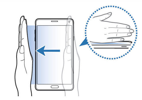 Samsung Galaxy S5 Hand Swipe