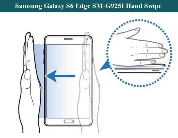 Samsung Galaxy S6 Edge SM-G925I Hand Swipe